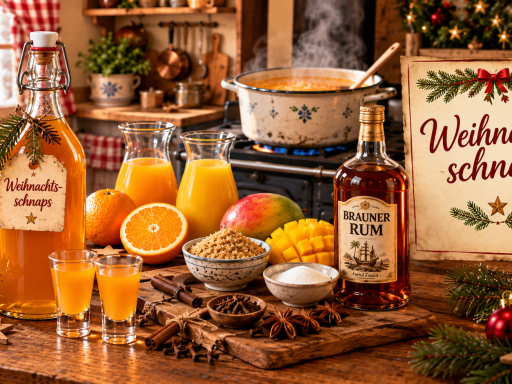 Zutaten Weihnachtsschnaps in Landkausküche